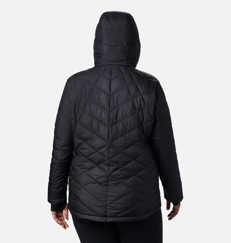 Women's Columbia Heavenly Hooded Jackets Black | Plus Size CA-H1034